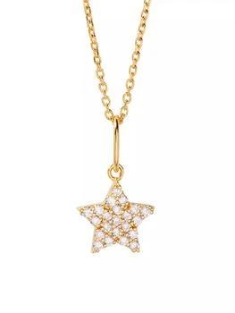 brook & york | Adeline 14K-Yellow-Gold Vermeil & Cubic Zirconia Star Pendant Necklace,商家Saks Fifth Avenue,价格¥826