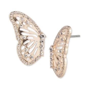 MARCHESA | Gold-Tone Crystal Butterfly Left-Right Drop Earrings,商家Macy's,价格¥283