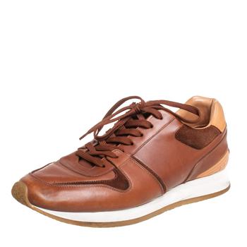 lv低帮鞋, [二手商品] Louis Vuitton | Louis Vuitton Tan Leather Lace Up Low Top Sneakers Size 43商品图片 7.8折, 满1件减$100, 满减