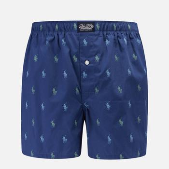 拉夫劳伦短裤, Ralph Lauren | Polo Ralph Lauren Men's All Over Print Classic Boxer Shorts - Light Navy商品图片 4折