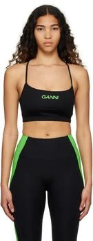 Ganni | 黑色 Active Strap 运动上装 3.7折