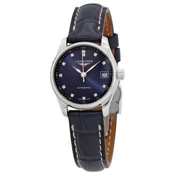 longines master, Longines | Master Automatic Diamond Blue Dial Ladies Watch L2.128.4.97.0商品图片 6.8折