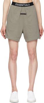 essentials短裤, Essentials | Grey Logo Lounge Shorts商品图片 额外8.5折, 额外八五折