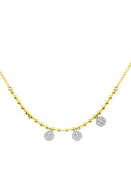 推荐14K Gold & Diamond Ball Chain Disc Necklace商品