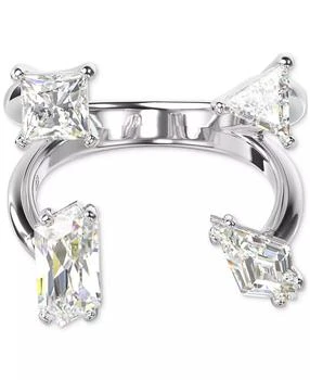 Swarovski | Silver-Tone Mesmera Crystal Open Ring,商家Macy's,价格¥874