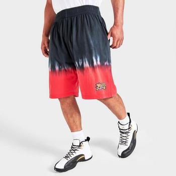 product Men's Mitchell & Ness Philadelphia 76ers NBA Tie-Dye Fleece Shorts image