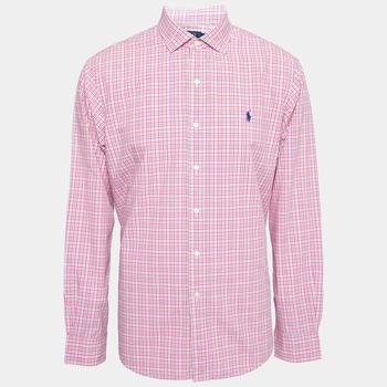 推荐Polo Ralph Lauren Pink Checked Cotton Button Front Shirt XL商品