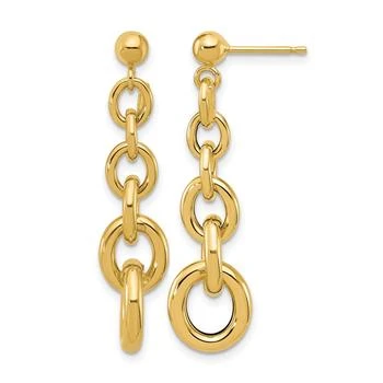 Diamond2Deal | 14K Yellow Gold Fancy Circle Link Drop Dangle Earrings,商家Premium Outlets,价格¥6611