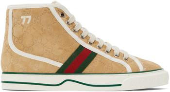 古驰高帮鞋, Gucci | 驼色 Gucci Tennis 1977 高帮运动鞋商品图片 