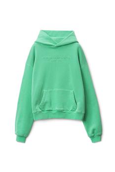 alexander wang卫衣直邮, Alexander Wang | EMBOSSED LOGO HOODIE IN TERRY商品图片 