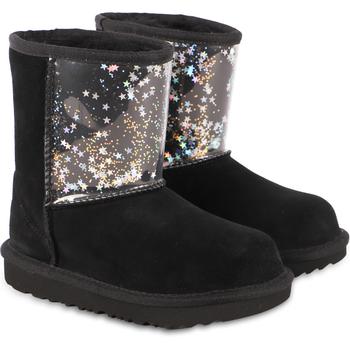 ugg stellar sequin, UGG | Shiny sequins detailing logo leather boots in black商品图片 5.5折×额外7.5折, 额外七五折