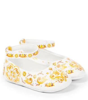 Dolce & Gabbana | 婴幼儿 — 印花皮革芭蕾舞平底鞋,商家MyTheresa CN,价格¥2333