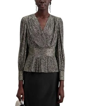 The Kooples | Metallic Long Sleeve Top,商家Bloomingdale's,价格¥726