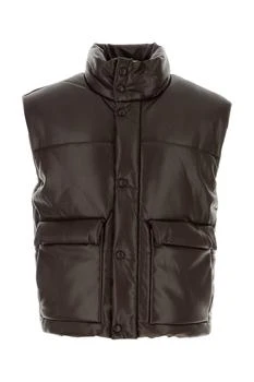 Nanushka | Chocolate Synthetic Leather Jovan Padded Jacket,商家Italist,价格¥3560