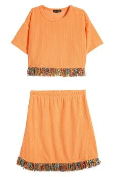 Ava & Yelly | Kids' Fringe Cover-Up Top & Skirt Set,商家Nordstrom Rack,价格¥113