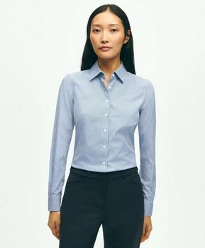Brooks Brothers | Fitted Stretch Supima® Cotton Non-Iron Mini Stripe Dress Shirt商品图片,