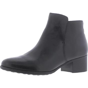 推荐Naturalizer Womens Deena Leather Block Heel Ankle Boots商品