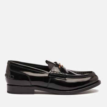 亚历山大·王精选, Alexander Wang | Alexander Wang Women's Carter Logo Letters Leather Loafers - Black商品图片 额外7折, 额外七折