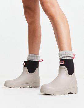 Hunter | Hunter original play short neoprene wellington boot in off white商品图片,额外9.5折, 额外九五折