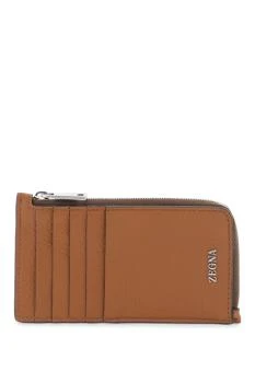 Zegna | grained leather 10cc card holder 7006963410,商家La Vita HK,价格¥1769