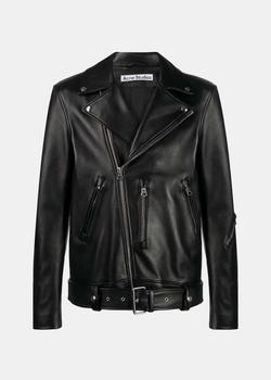 商品Acne Studios Black Nate Clean Leather Jacket,商家NOBLEMARS,价格¥6216图片
