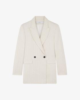 IRO | Edda Striped Suit Jacket In Off White/black商品图片,5.7折, 独家减免邮费