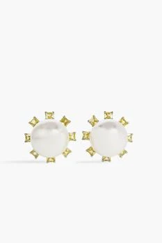 shrimps | Silver-tone, faux pearl and crystal earrings,商家THE OUTNET US,价格¥289