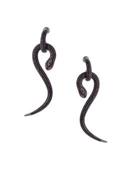 Eye Candy LA | Luxe Crystal Snake Drop Earrings商品图片,5折
