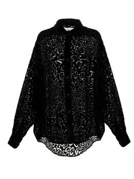 推荐AMI Paris Leopard Print Long-Sleeved Shirt商品