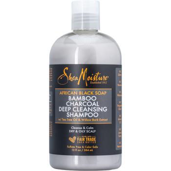 SheaMoisture | African Black Soap & Bamboo Charcoal Deep Cleansing Shampoo商品图片,额外8折, 额外八折