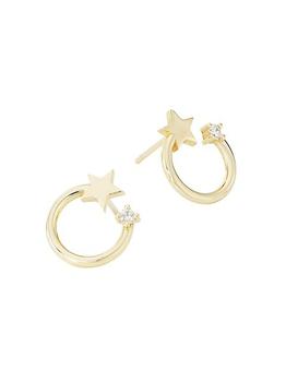 商品Celestial 14K Yellow Gold & Diamond Shooting-Star Stud Earrings图片
