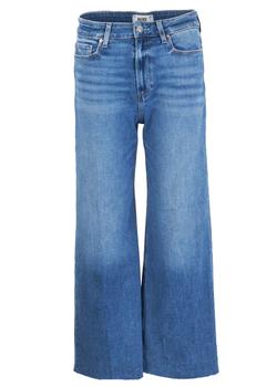 Paige是什么牌子, Paige | Paige Womens Anessa Crop Wide Leg Jeans With Raw Hem In Rock Show Distressed商品图片 