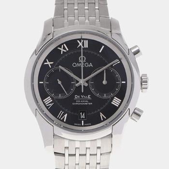 推荐Omega Black Stainless Steel De Ville 431.10.42 Automatic Men's Wristwatch 42 mm商品