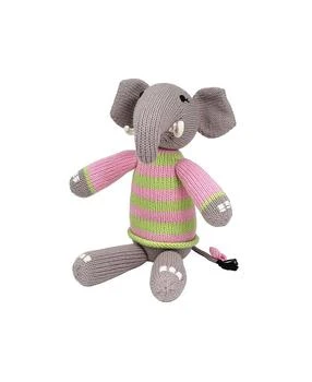 Knit Cotton Elephant in Pink Sweater - Ages 0+,价格$40.20