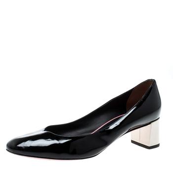 [二手商品] Fendi | Fendi Black Patent Leather Eloise Round Toe Pumps Size 36商品图片,4.7折