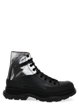 Alexander McQueen | Tread Slick Solarised Flower Ankle Boots Boots, Ankle Boots White/Black 6.6折