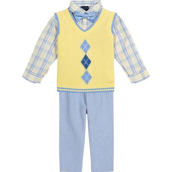 Nautica | Baby Boys Argyle Sweater Vest 4 Piece Set商品图片,7折