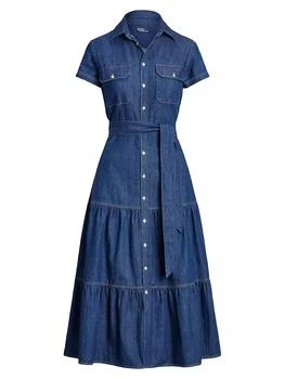 Ralph Lauren | Belted Tiered Denim Shirtdress 6.9折