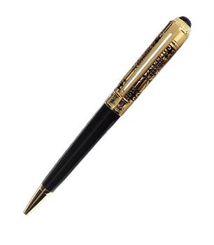 商品Picasso and Co | Picasso and Co 18Kt Yellow Gold Plated Brass Ballpoint Pen - Black,商家Jomashop,价格¥1288图片