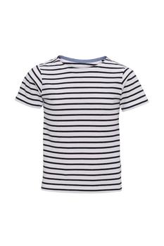 推荐Asquith & Fox Childrens/Kids Mariniere Coastal Short Sleeve T-Shirt (White/Navy) White/Navy商品