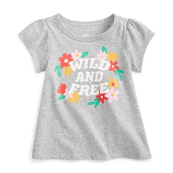 First Impressions | Baby Girls Wild & Free T-Shirt, Created for Macy's商品图片,6.9折×额外8.5折, 额外八五折