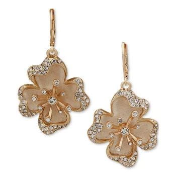 Lonna & Lilly | Gold-Tone Pink Crystal Flower Drop Earrings 独家减免邮费