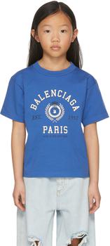 Balenciaga | Kids Blue College 1917 T-Shirt商品图片,独家减免邮费