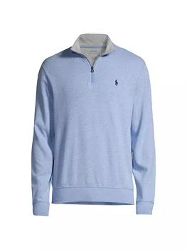 Ralph Lauren | Luxury Jersey Quarter-Zip Sweater,商家Saks Fifth Avenue,价格¥678