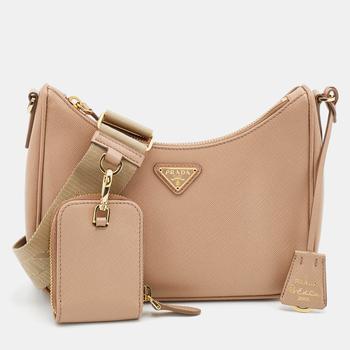 Prada | Prada Beige Saffiano Lux Re-Edition 2005 Shoulder Bag商品图片,8.8折