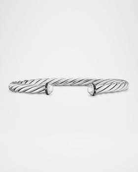 David Yurman | Men's Cable Cuff Bracelet in Silver with Diamonds, 6mm,商家Neiman Marcus,价格¥4511