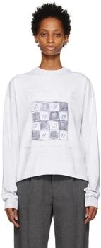 We11done | White Washed Applique Long Sleeve T-Shirt 4折, 独家减免邮费