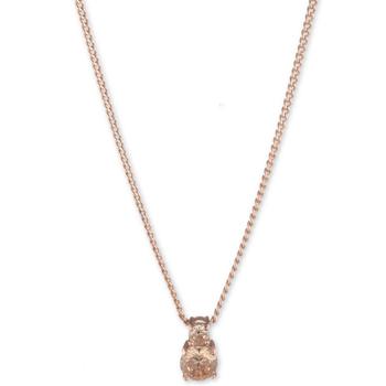 商品Rose Gold and Silk Crystal Pendant Necklace图片