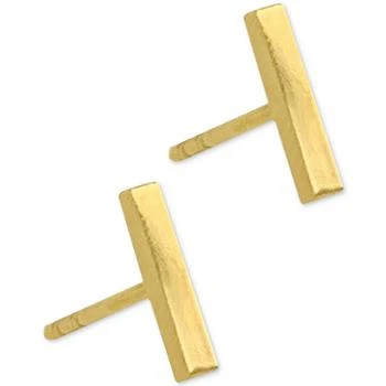 ADORNIA | 14k Gold-Plated Bar Stud Earrings 独家减免邮费