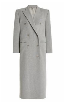 推荐Magda Butrym - Women's Double-Breasted Cotton Coat - Grey - FR 34 - Moda Operandi商品